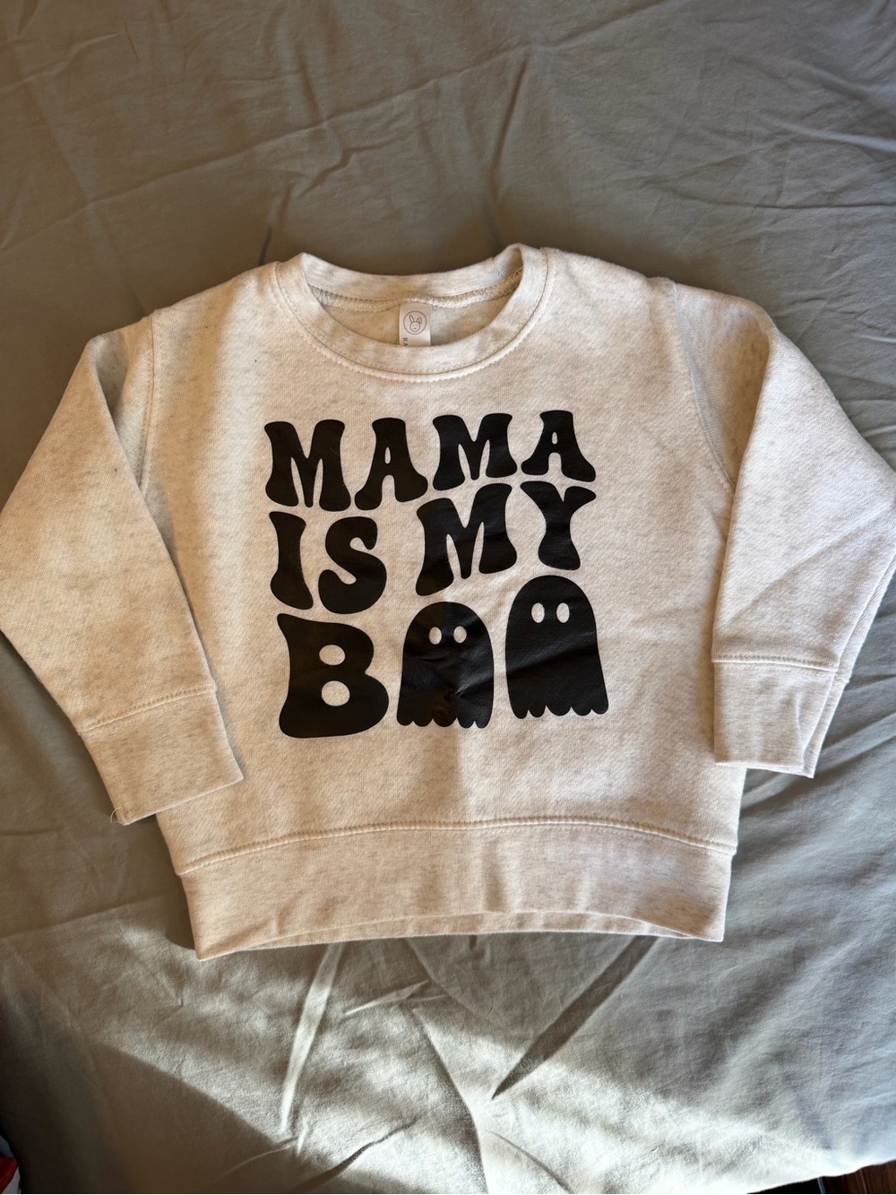 Mama Is My Boo Cream Kids Sweatshirt